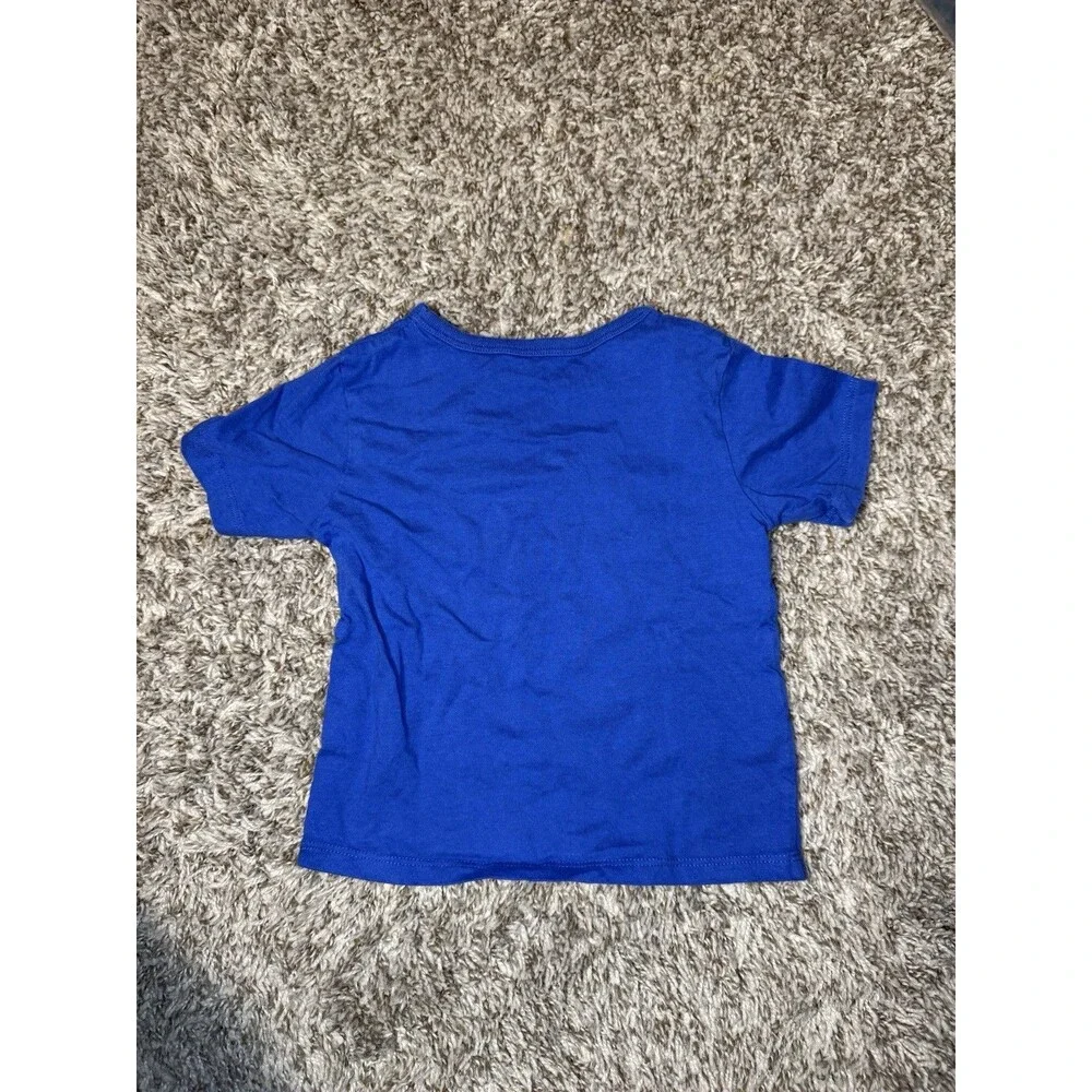 The Childrens Place Toddler Boy 2T Blue Kid Power Graphic T Shirt Short